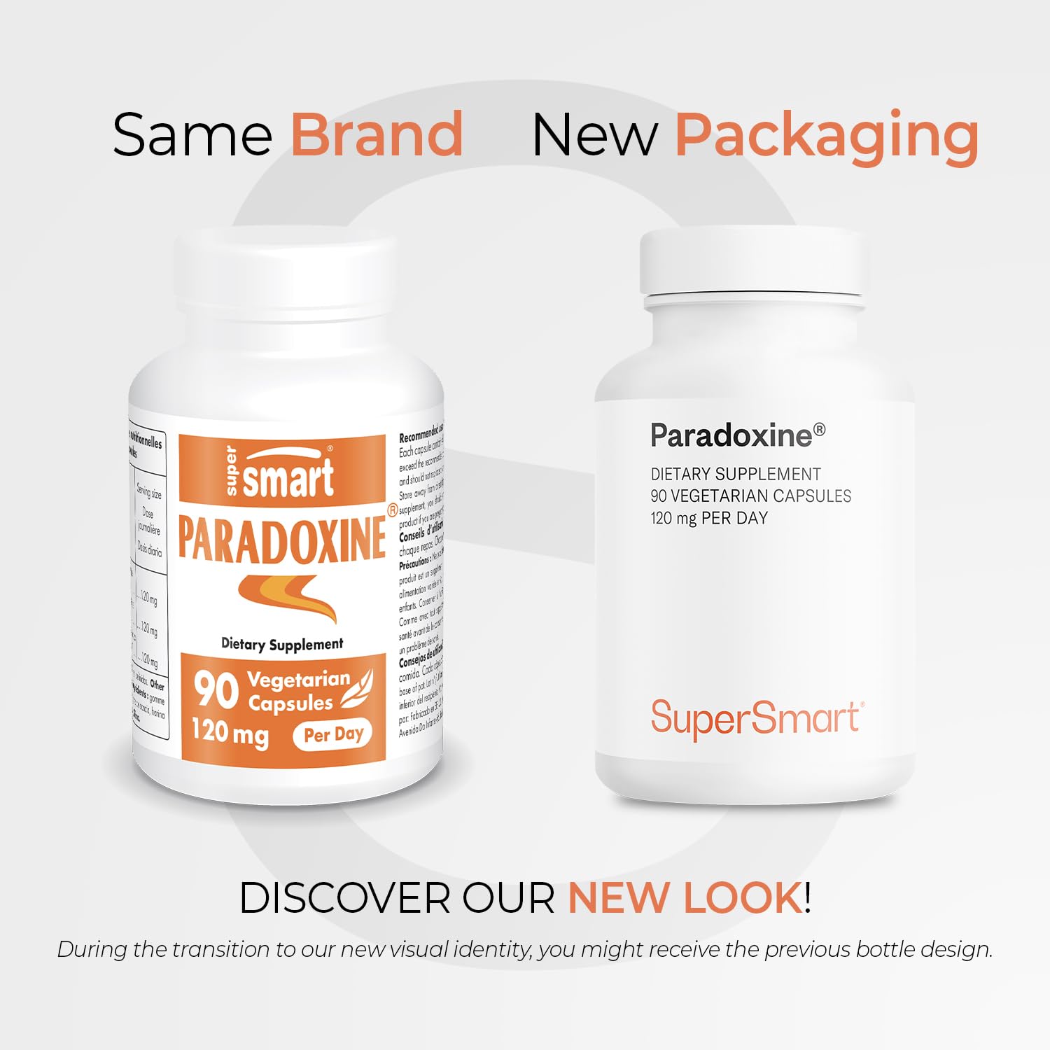 Close-up of Paradoxine 120mg/day capsules