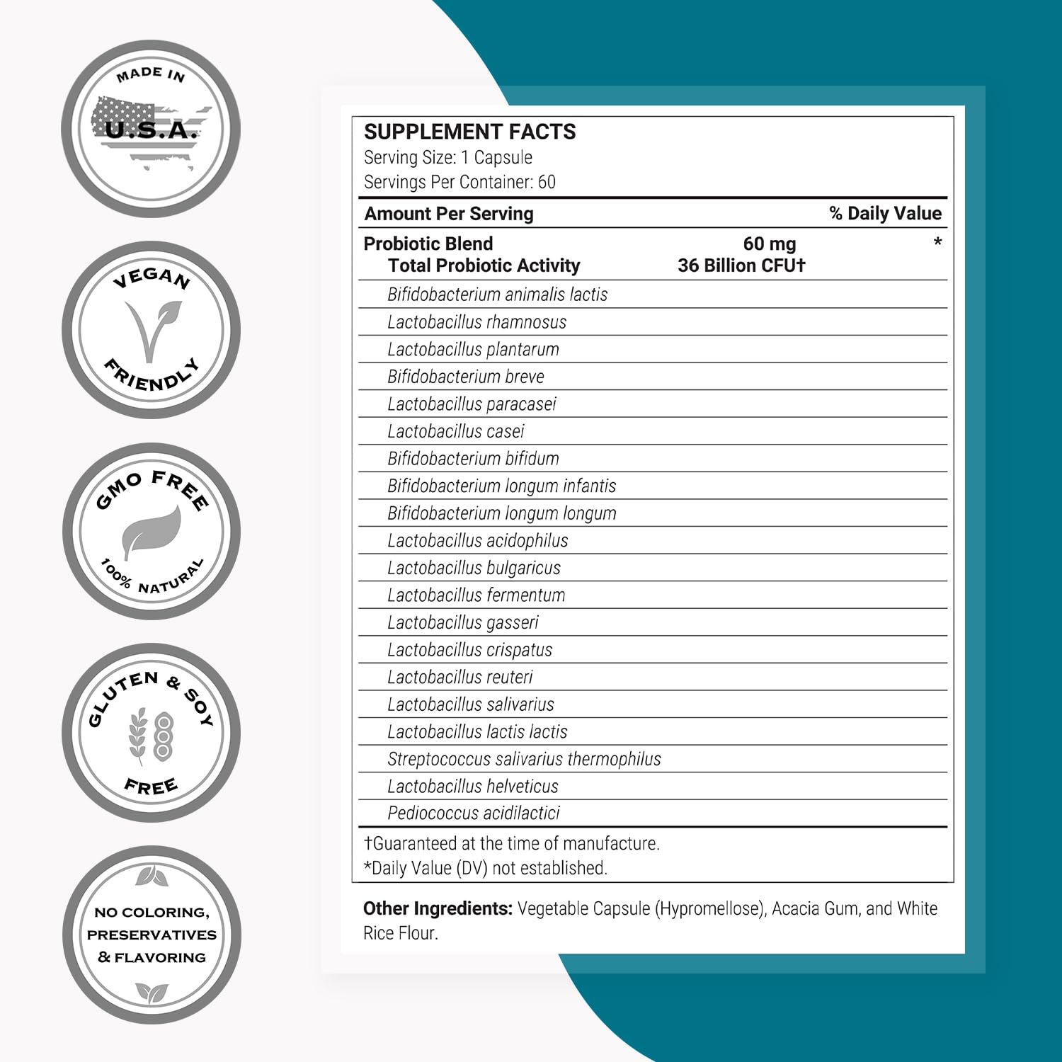 Lactobacillus strains such as reuteri, rhamnosus, gasseri illustration