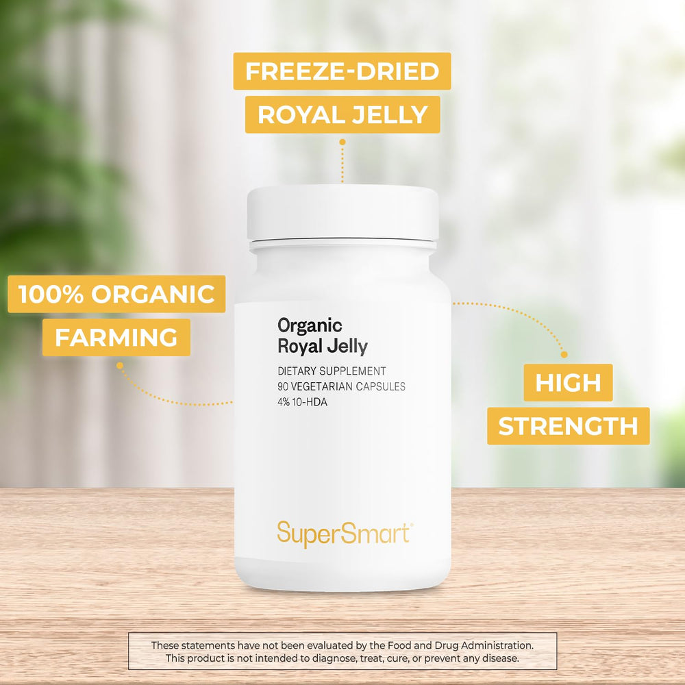 Vegetarian-friendly royal jelly supplement label