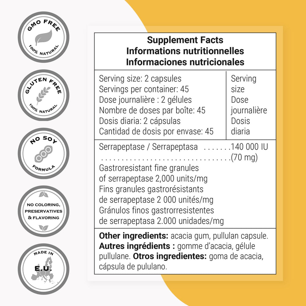 Supersmart Serrapeptase 120000IU packaging