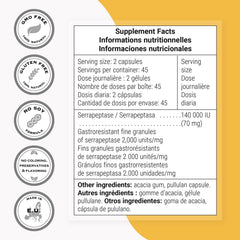 Supersmart Serrapeptase 120000IU packaging
