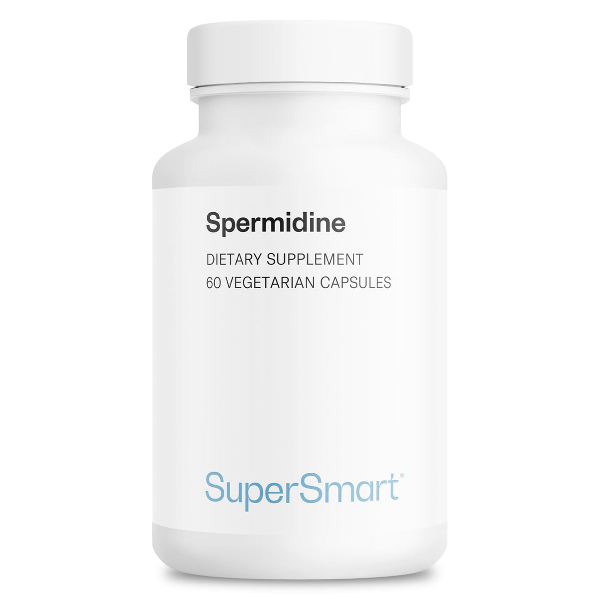 Bottle of Supersmart Spermidine 3mg daily with rice starch extract