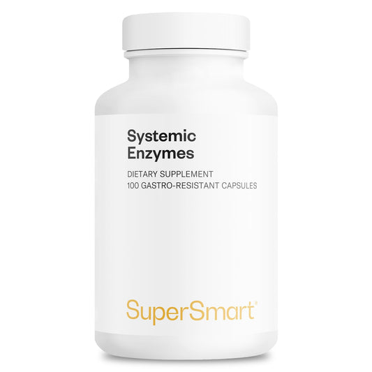 Supersmart Systemic Enzymes bottle label displaying High Potency