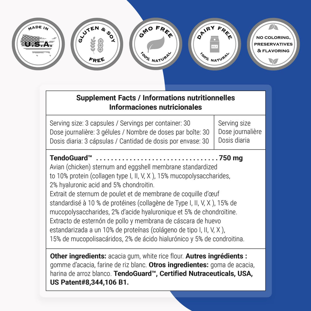 Three vegetarian capsules representing daily dosage