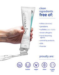 Front packaging of Supersmile Original Mint Fluoride-Free toothpaste