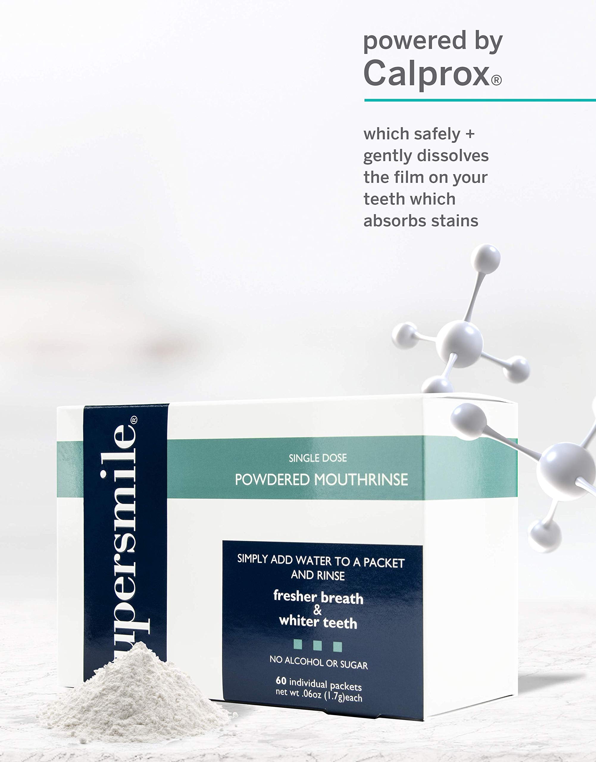 Preparing Supersmile Powdered Mouth Rinse by adding water