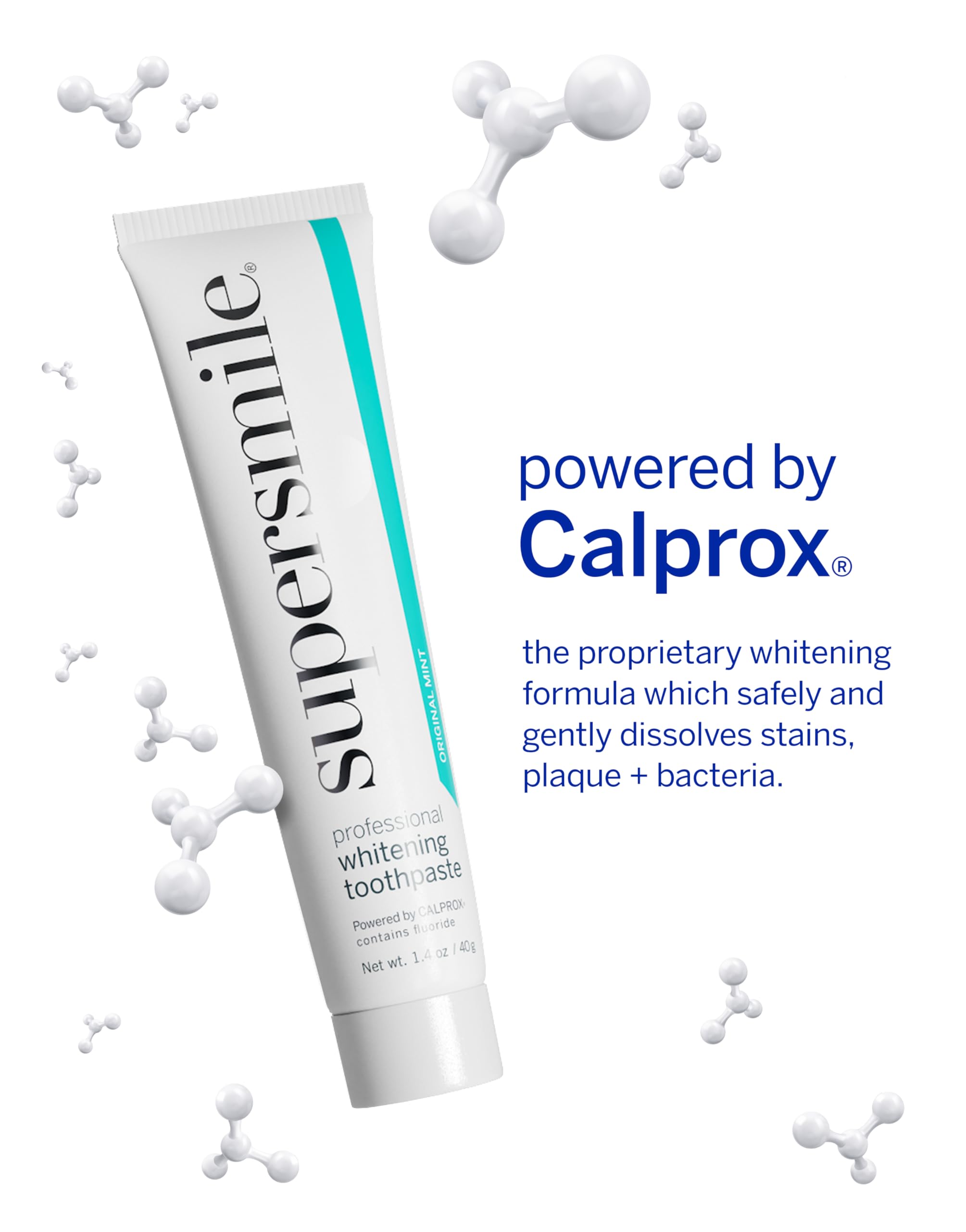 Close-up of Supersmile toothpaste being squeezed onto a toothbrush