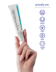 Side angle of 1.4 oz toothpaste tube