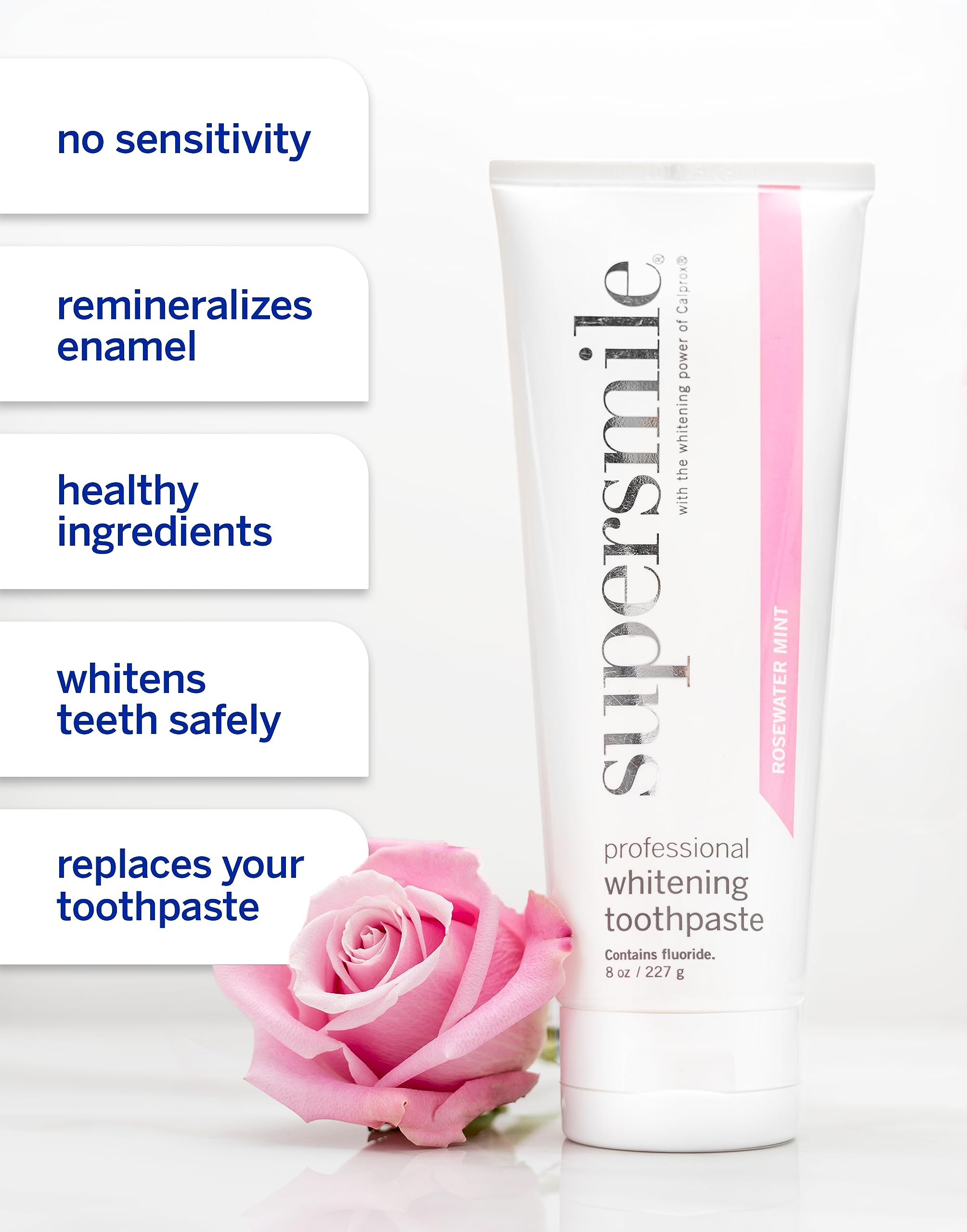 Ingredients and fluoride information for Supersmile toothpaste