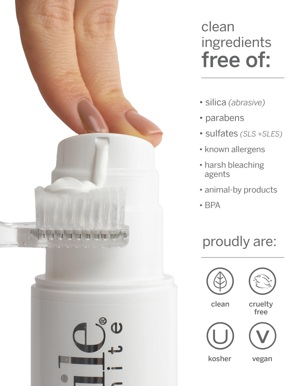 Whitening stages showing improvement with Supersmile toothpaste