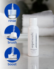 Before and after whitening with Supersmile powder