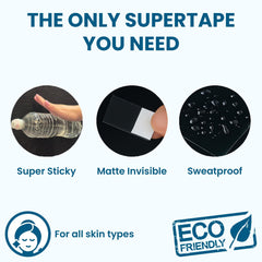 Wig tape suitable for toupees and prosthetics