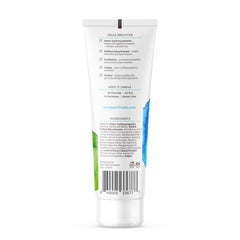 Tube of SuperTeeth Nano Hydroxyapatite toothpaste close-up