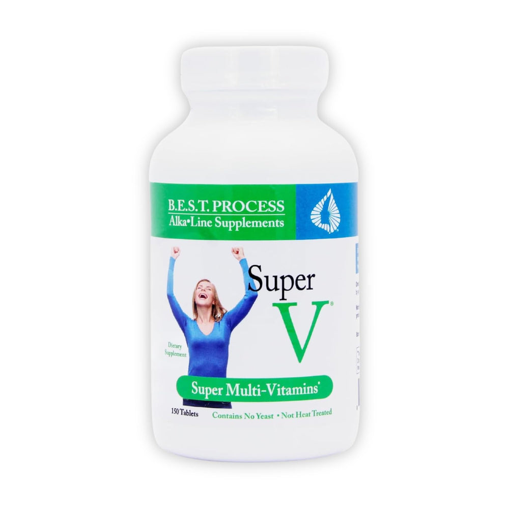 Bottle of Morter HealthSystem SuperV Best Process AlkaIine