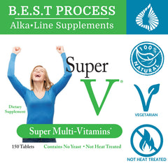Assorted vitamins and minerals for SuperV