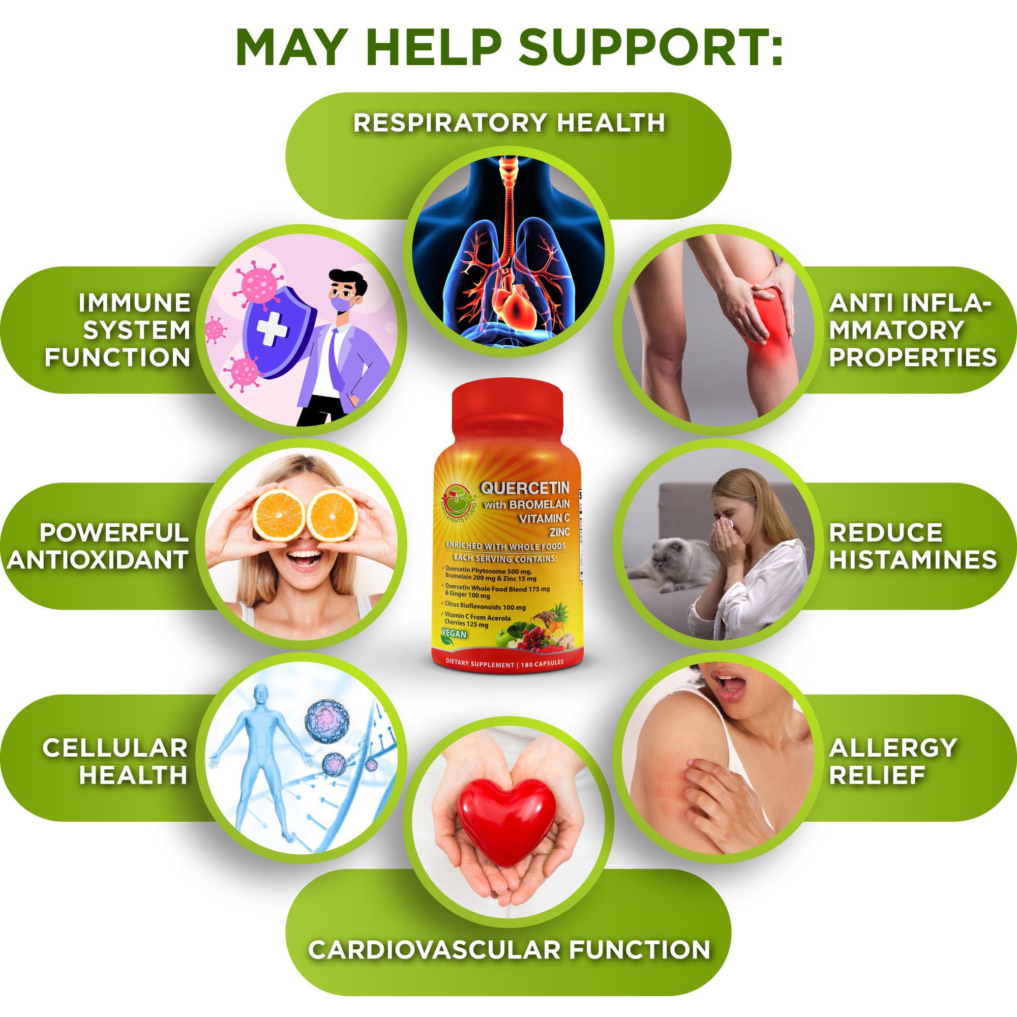 SUPPLEMENTS STUDIO acerola-derived vitamin C image stressing high potency and immune support.