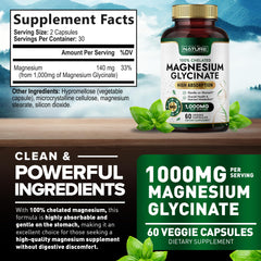 Magnesium glycinate supporting muscle, heart, and bone health