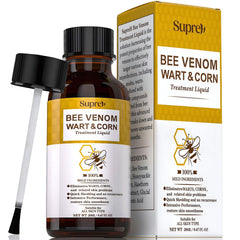 SupreH bee venom wart remover bottle provides targeted at-home treatment.