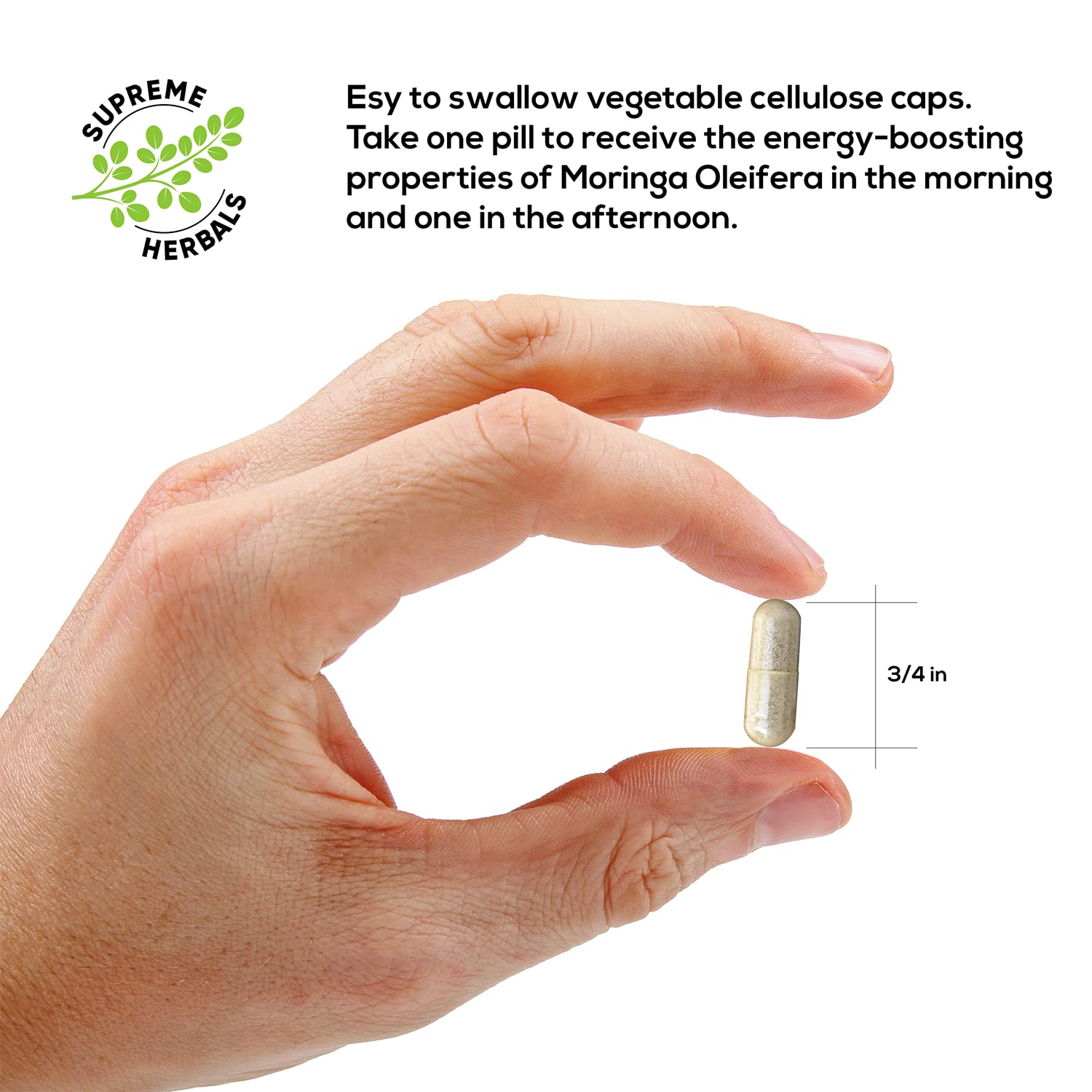 SUPREME HERBALS bottle on breakfast table with smoothie illustrating daily routine benefit