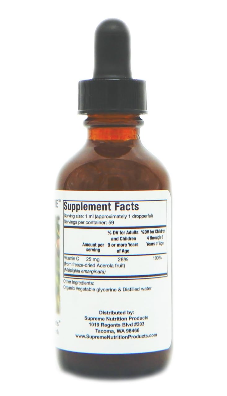Supreme Nutrition Acerola Supreme being added to a glass demonstrating easy mixing