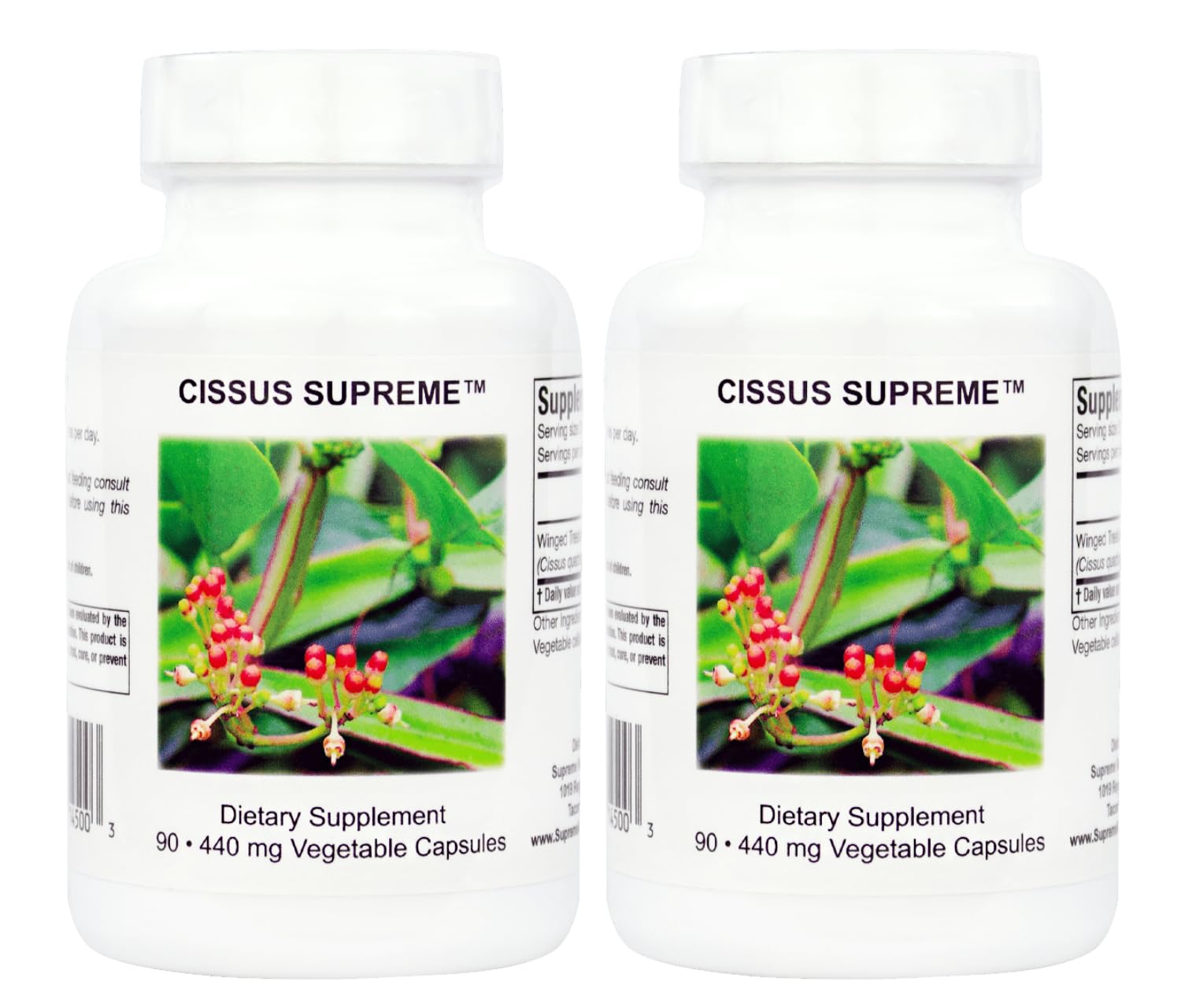 Supreme Nutrition front packaging showing two-bottle pack and clear product benefit
