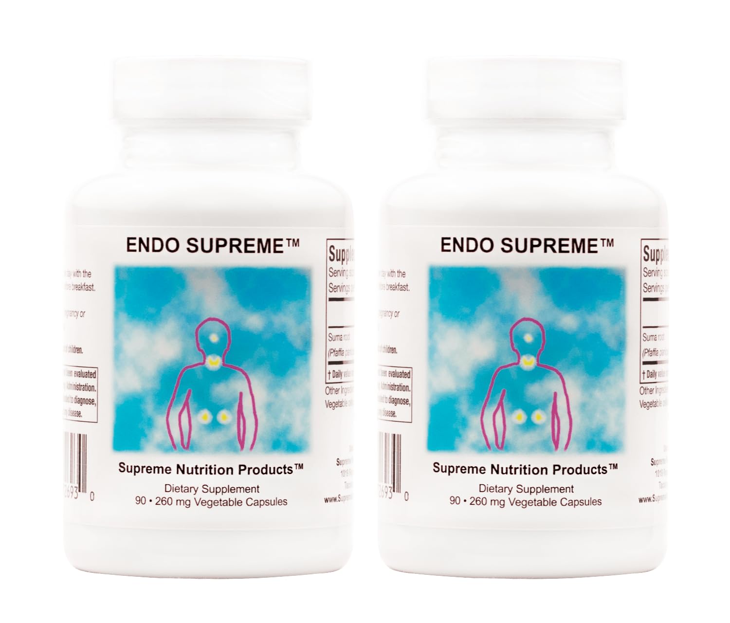 Supreme Nutrition Endo Supreme front packaging showing label and dual bottles for easy identification and confidence