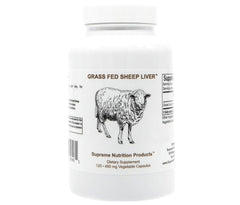 Close-up of 120 sheep liver capsules