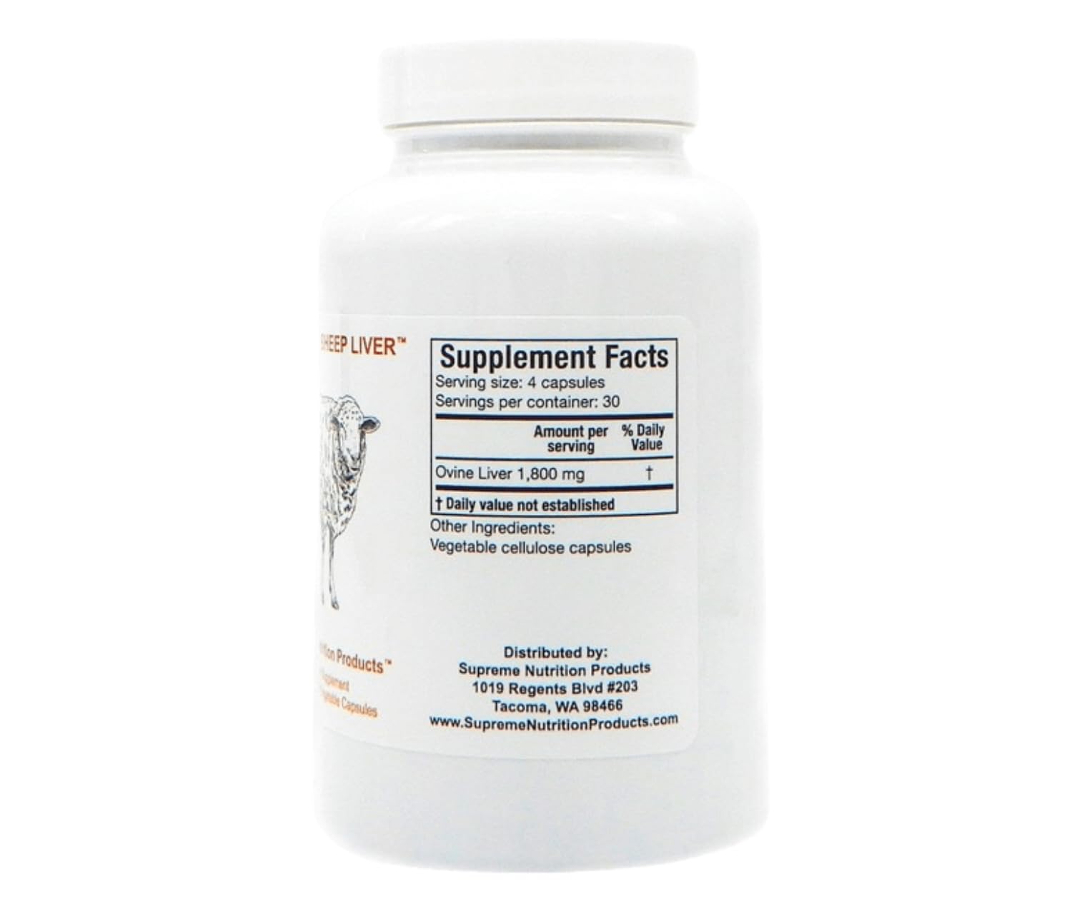 Nutrition product label showing no fillers or binders