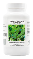 Supreme Nutrition Japanese Knotweed capsules, front view, convenient daily herbal supplement.