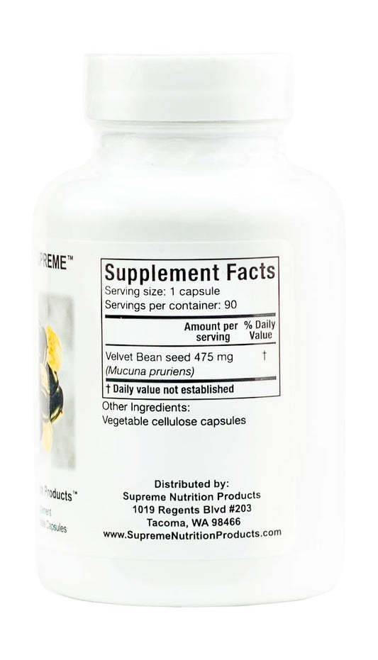 Supreme Nutrition capsule close-up highlighting vegetarian shell and clean powder