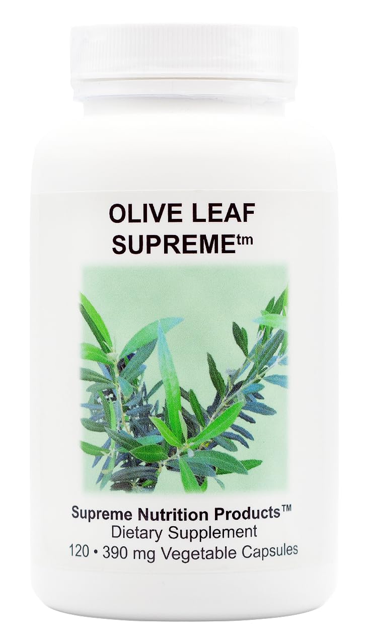 Supreme Nutrition bottle front view showing label and 120 vegetarian capsules benefit clarity