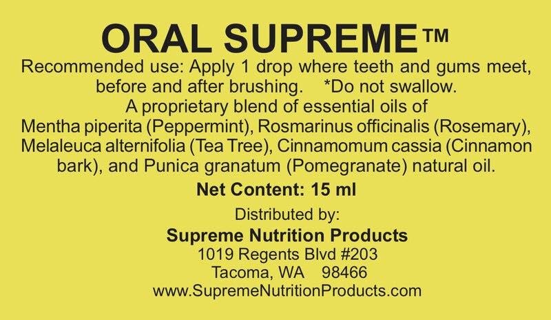 Two Supreme Nutrition Oral Supreme bottles shown side by side for convenient dual-pack use.
