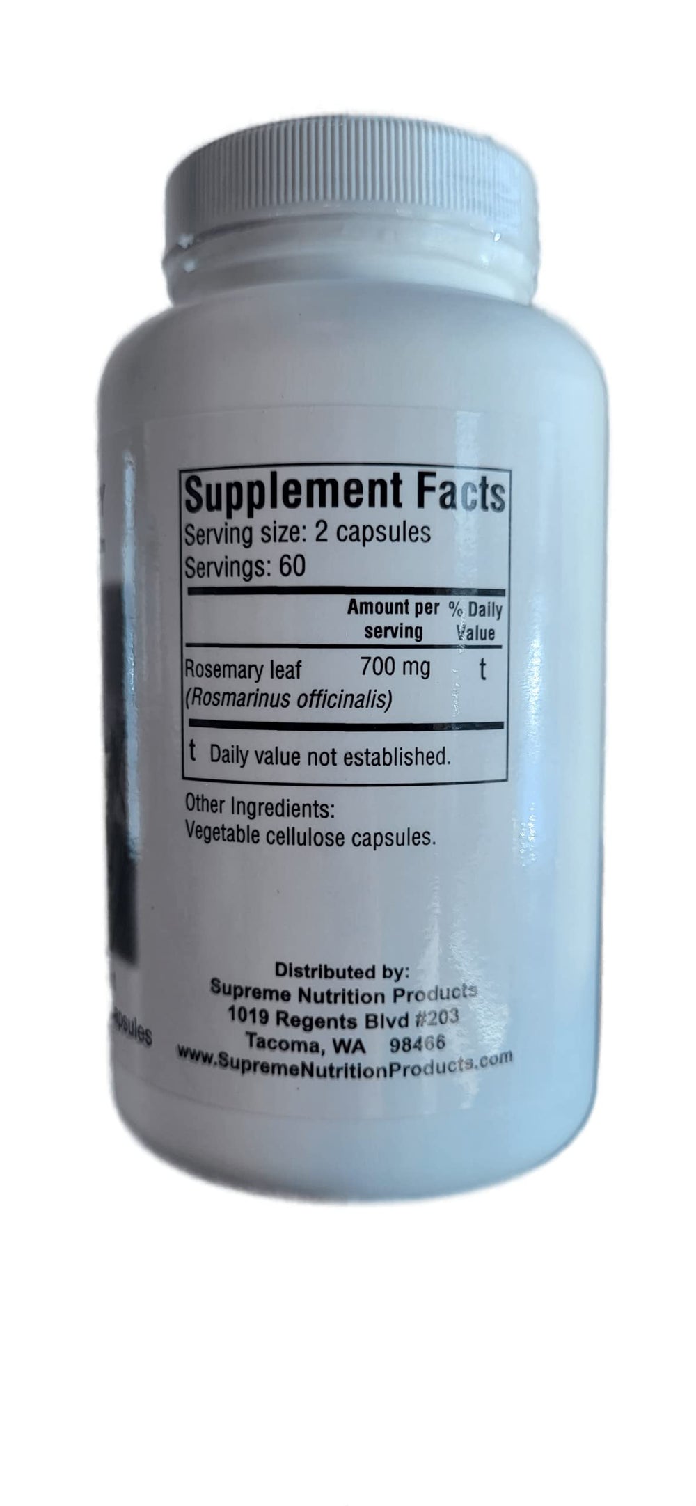 Fine rosemary leaf powder detail from Supreme Nutrition, demonstrates consistent grind and quality