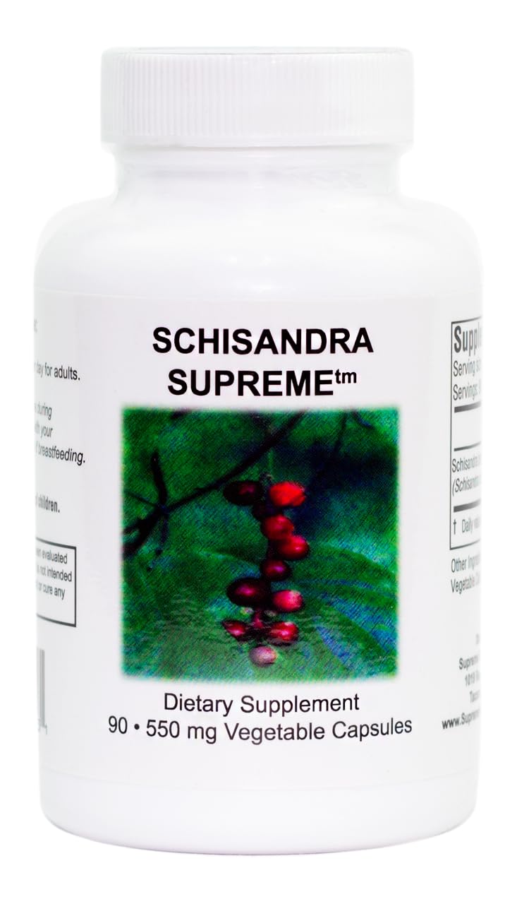 Supreme Nutrition Schisandra front packaging showing bottle and label, clear product identity