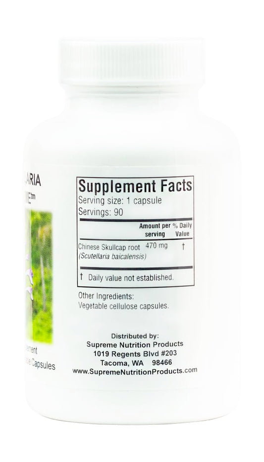 Supreme Nutrition Scutellaria Supreme capsules ready for daily wellness support