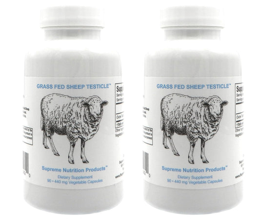 Supreme Nutrition Sheep Testicle bottle front view for daily supplementation convenience