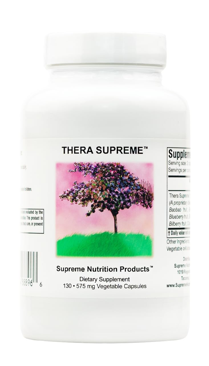 Supreme Nutrition Thera Supreme front packaging showing label and capsule count for clarity