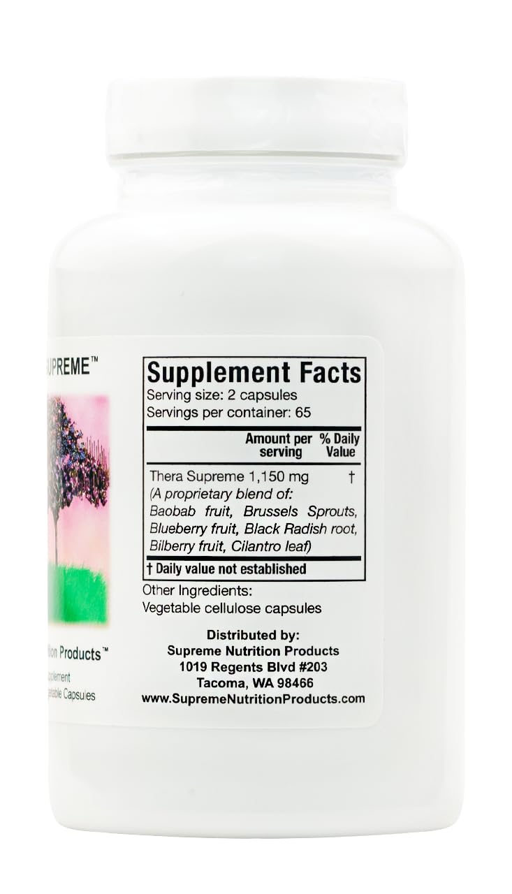 Supreme Nutrition Thera Supreme arranged botanical ingredients showing variety of included plants