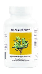 Supreme Nutrition Tulsi Supreme front label showing product name and capsule count