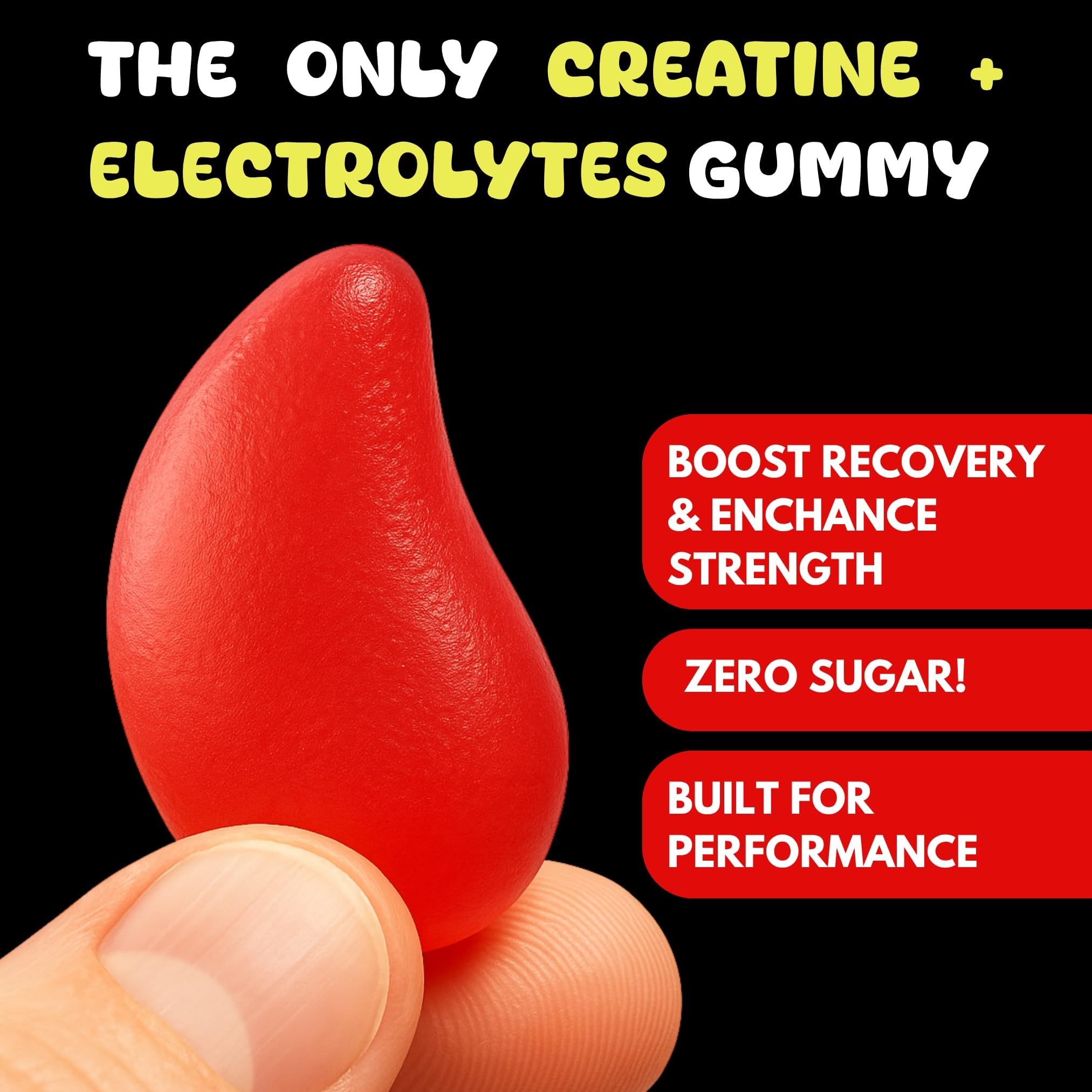 Nutrition facts panel for SUPTROPIC Creatine Gummies