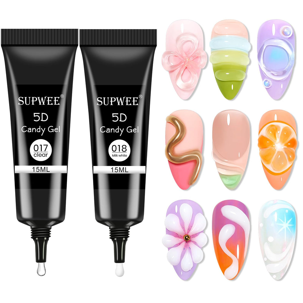 Supwee 3D gel clear tube for crisp raised designs