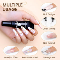 Supwee 3D gel milky white tube for soft textured accents