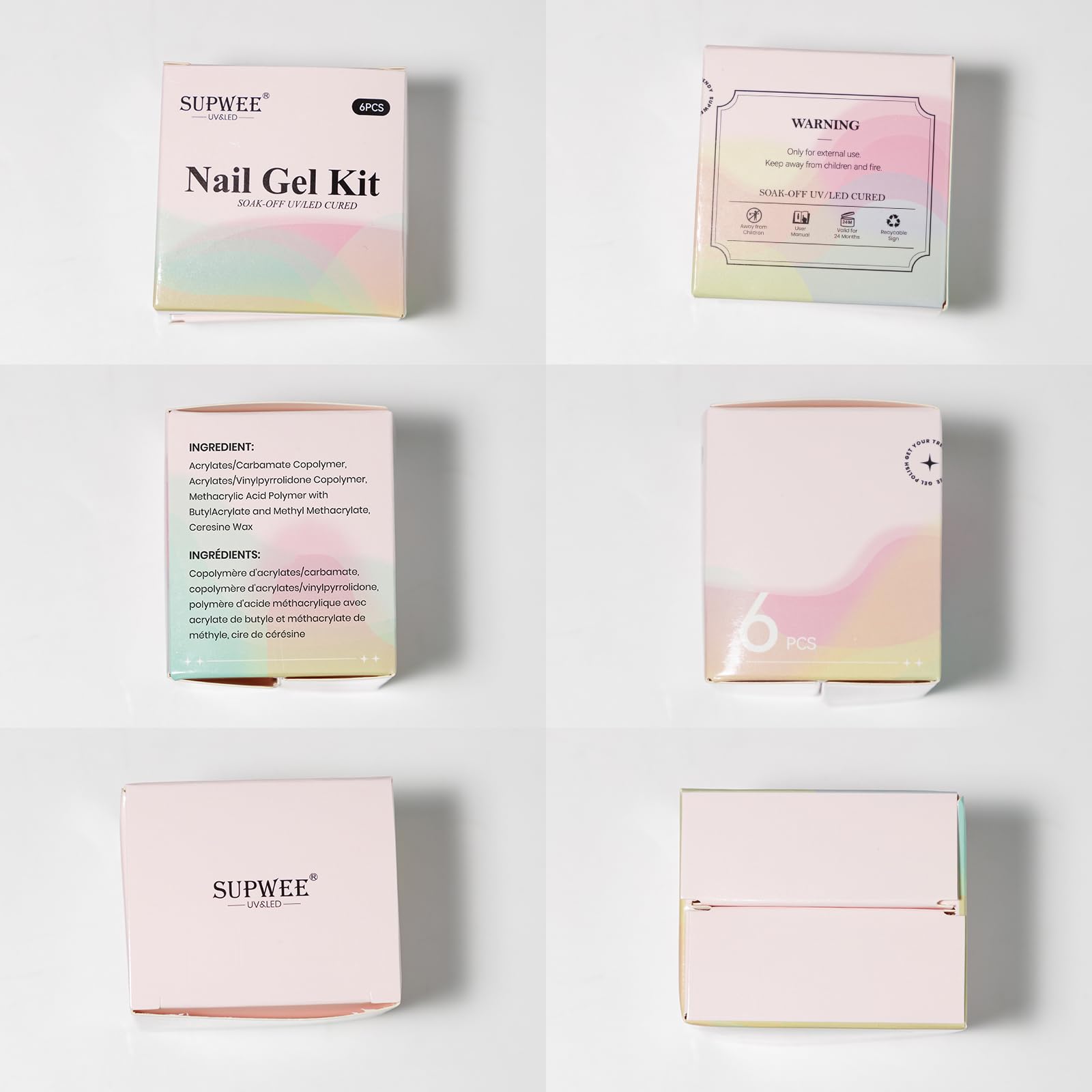 SUPWEE glossy finish after cure enhances nail brilliance.