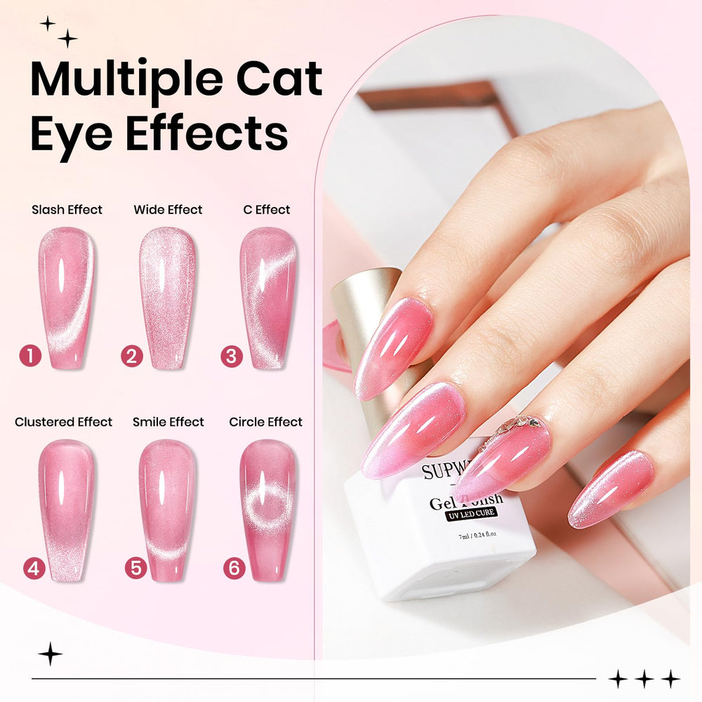 SUPWEE magnetic stick diagonal tool shapes cat-eye patterns.