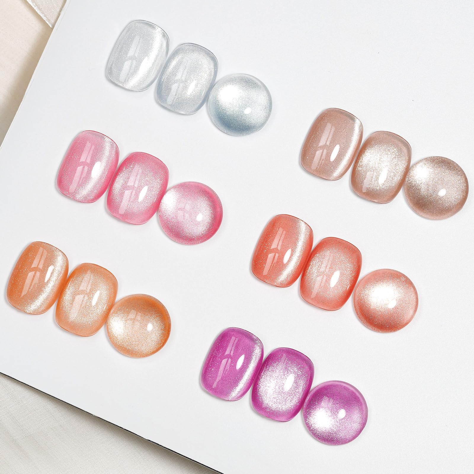 SUPWEE Cateye gel silver glitter bottle for luminous cat-eye nails.
