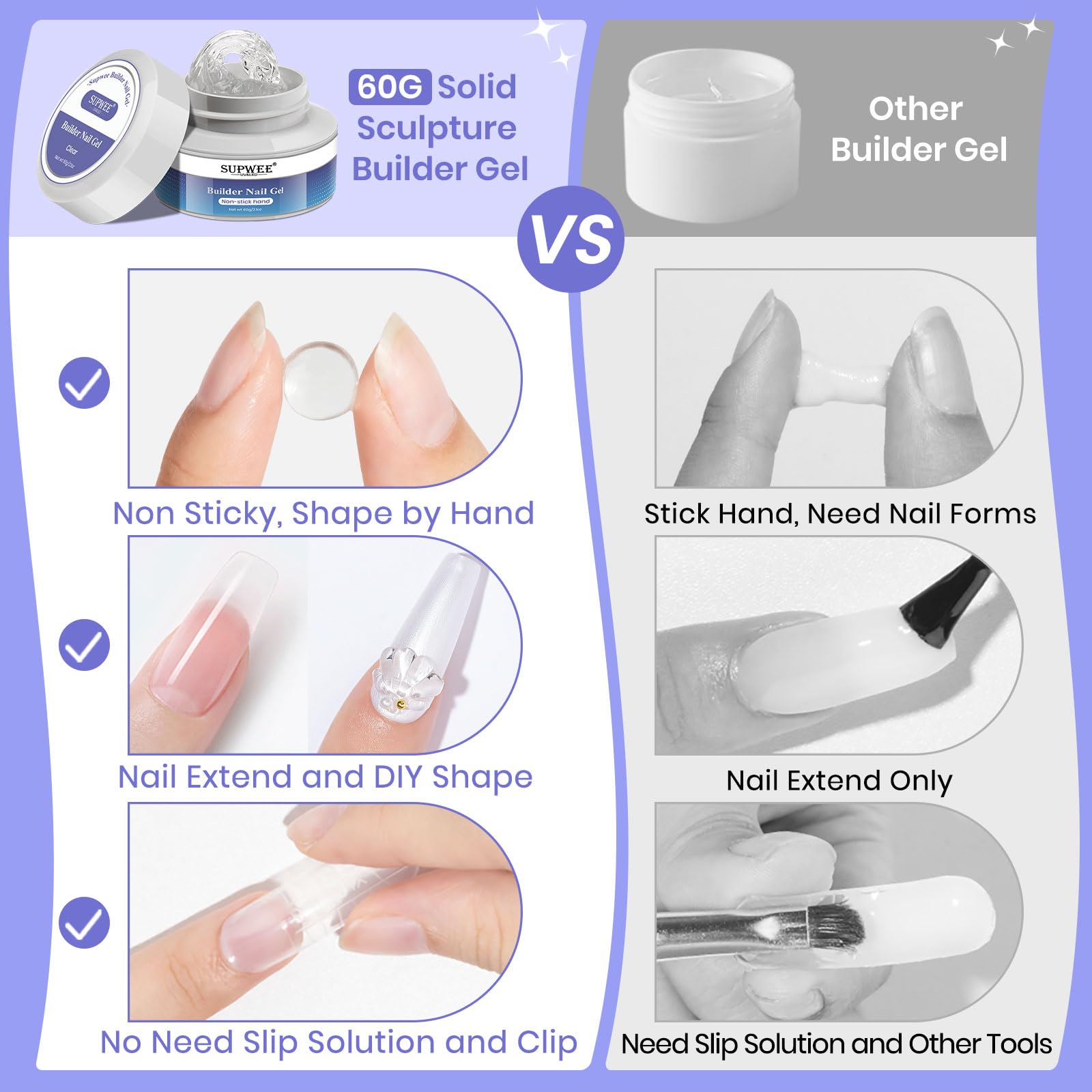 SupWEE double-head silicone pen for precise nail detailing