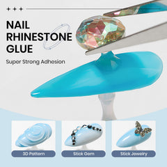 SUPWEE High-adhesion gel helps secure rhinestones for long-lasting sparkle.