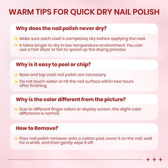 SUPWEE Jelly Nail Polish Set glossy finish image highlights long-lasting shine and salon-like gloss.
