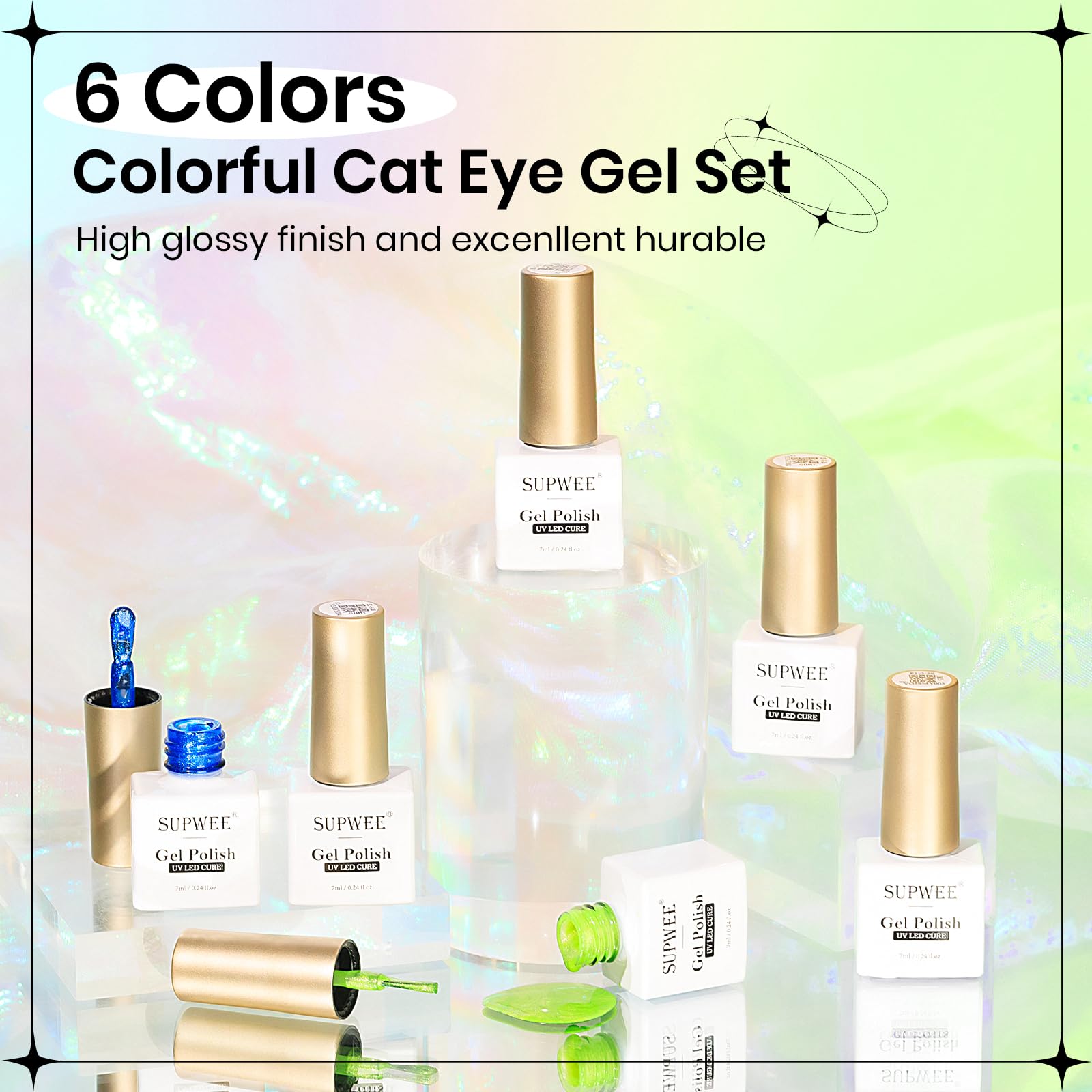 SUPWEE Magnetic Stick included for versatile cat-eye design experiments.