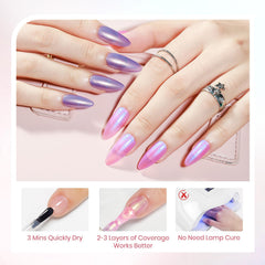 SUPWEE Pearl Nail Polish quick-dry formula demonstrated in action